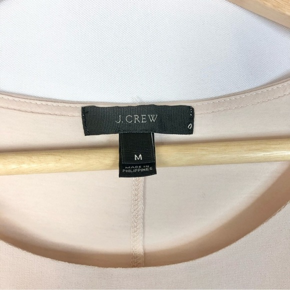 J. Crew Blush Pink Seamed Panel Short Sleeve Top M - Picture 4 of 4